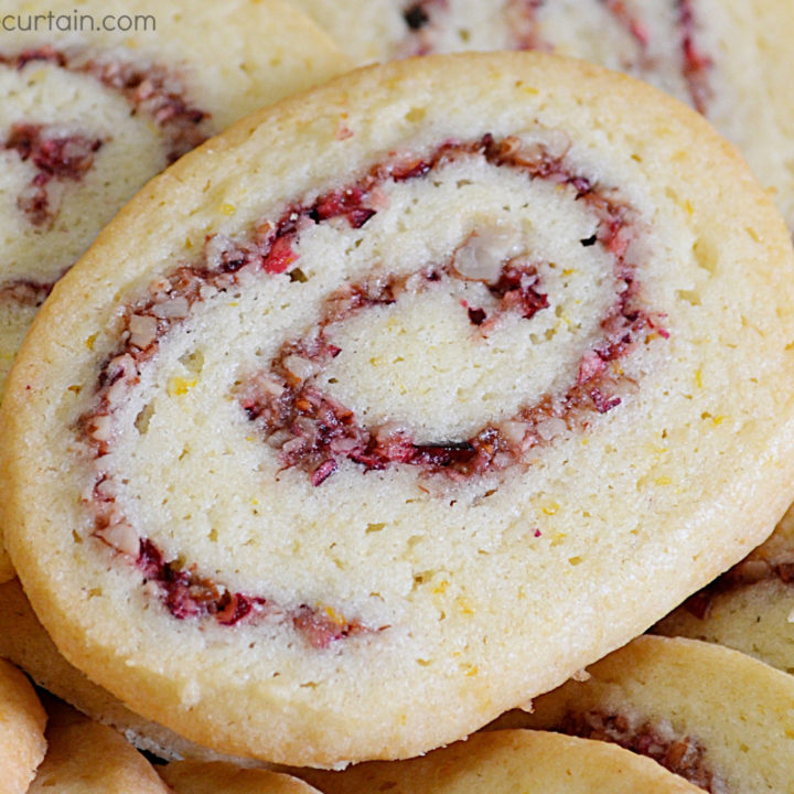 Cranberry Orange Pinwheel Cookies