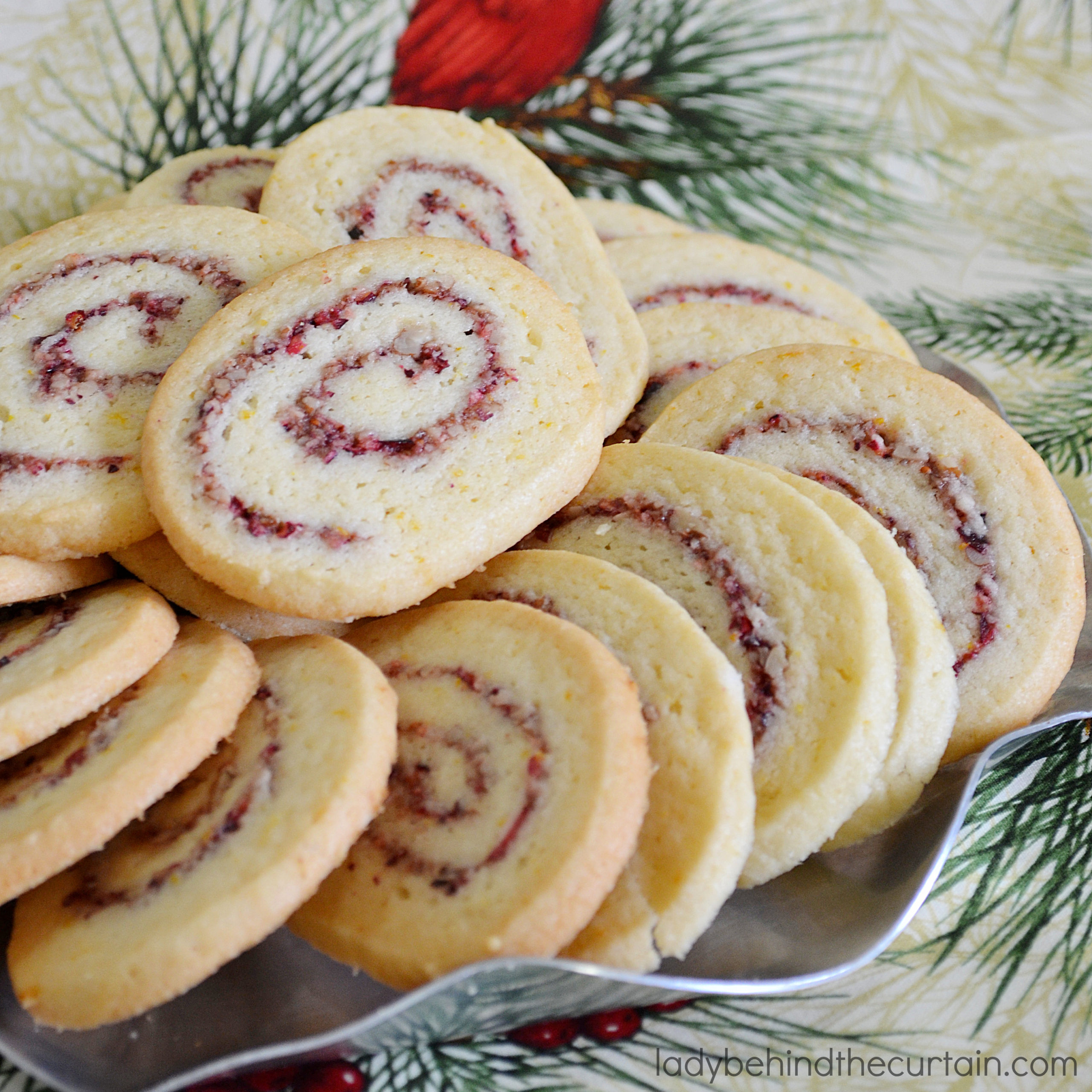 Cranberry Orange Pinwheel Cookies