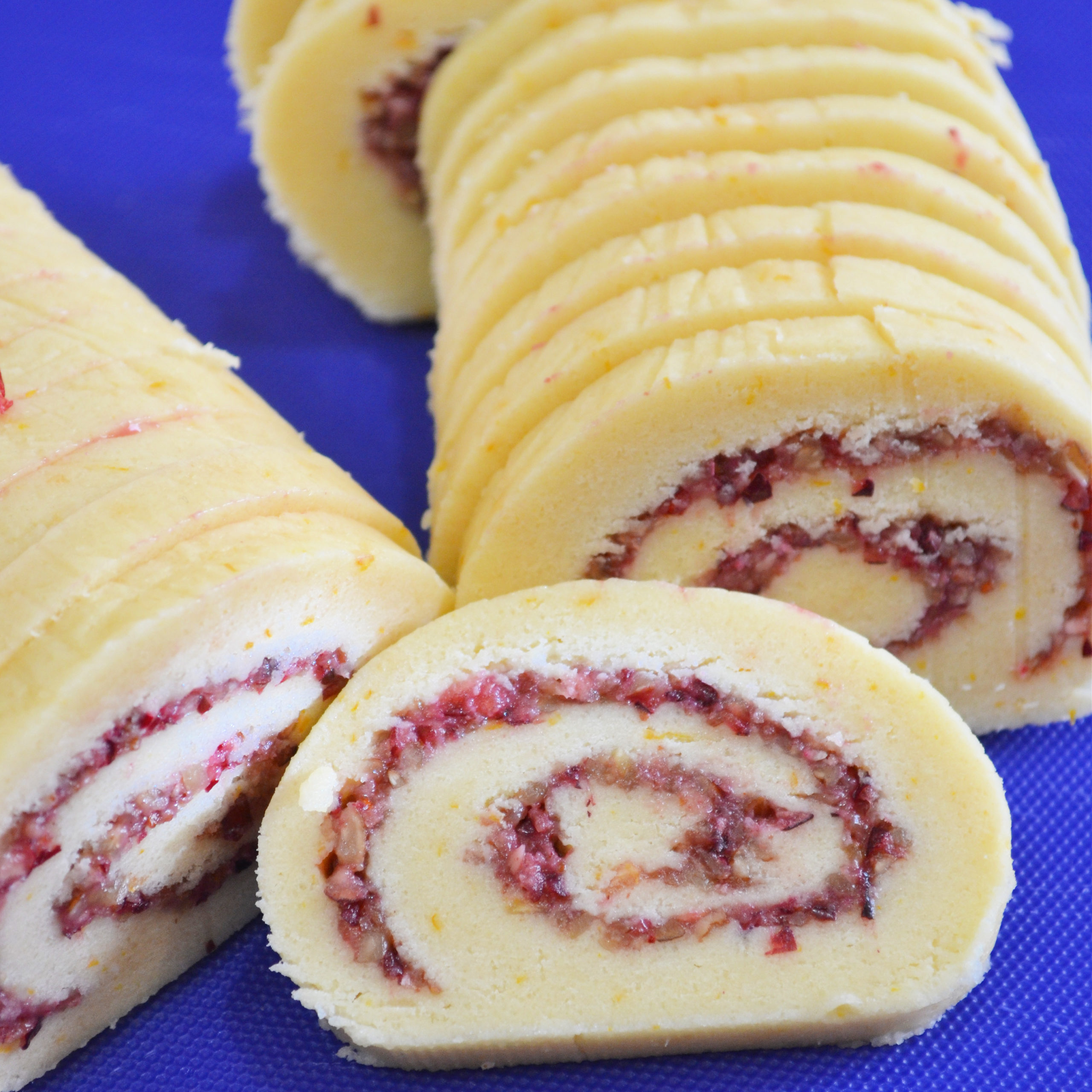 Cranberry Orange Pinwheel Cookies