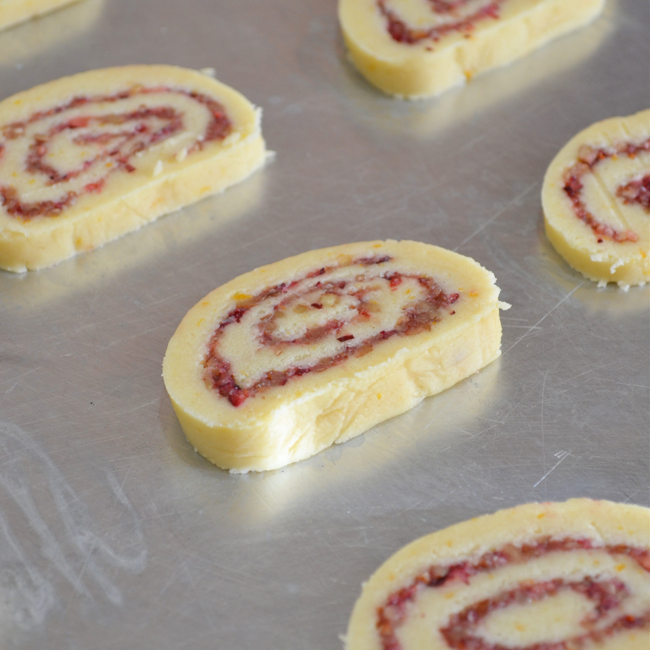 Cranberry Orange Pinwheel Cookies