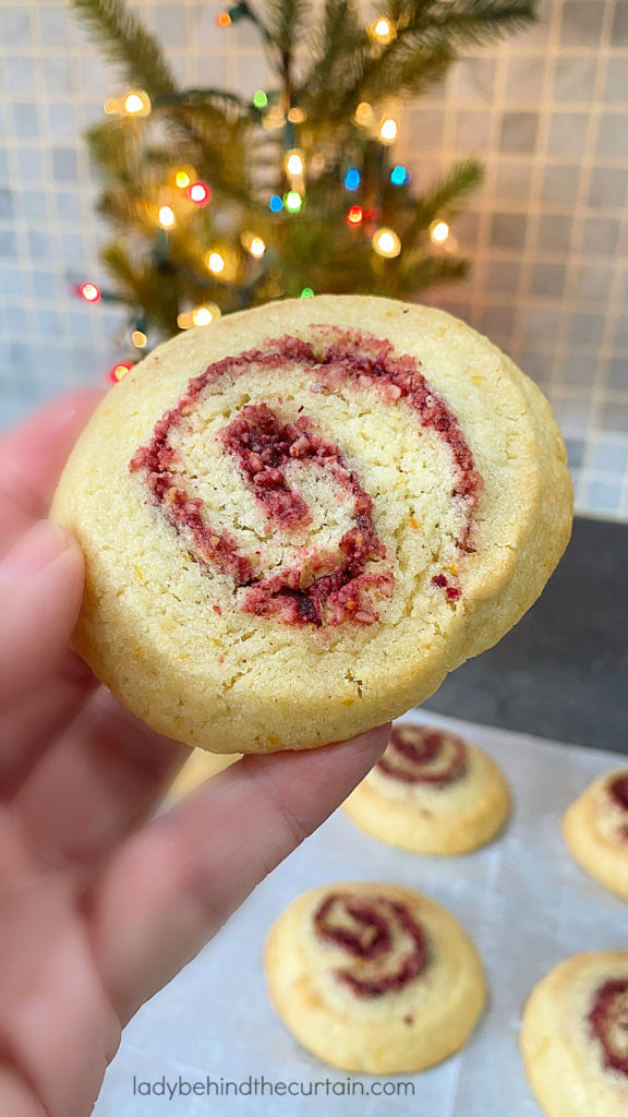 Cranberry Orange Pinwheel Cookies