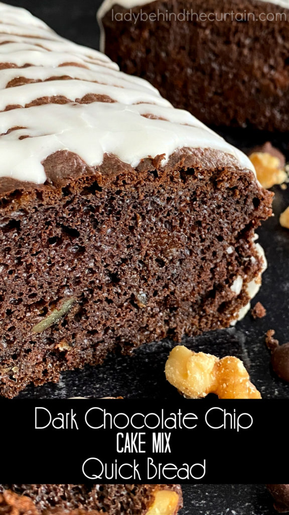 Dark Chocolate Chip Cake Mix Quick Bread