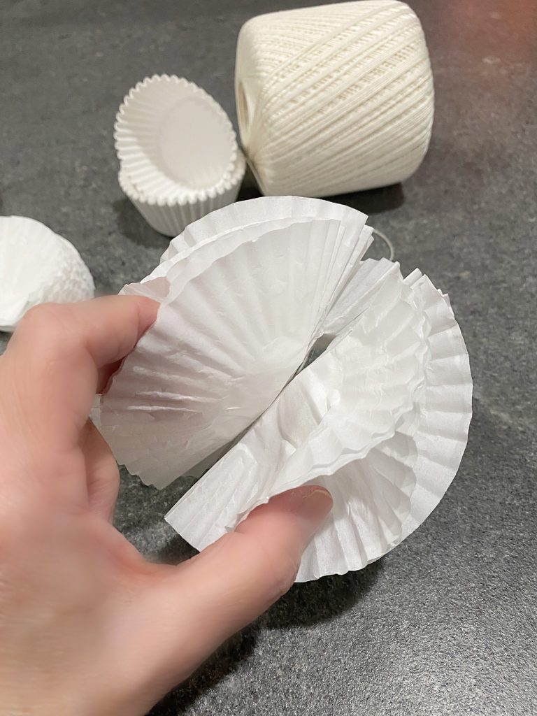 How to Make a Cupcake Liner Honeycomb Ball