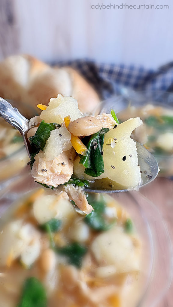 Chicken and Potato Florentine Soup