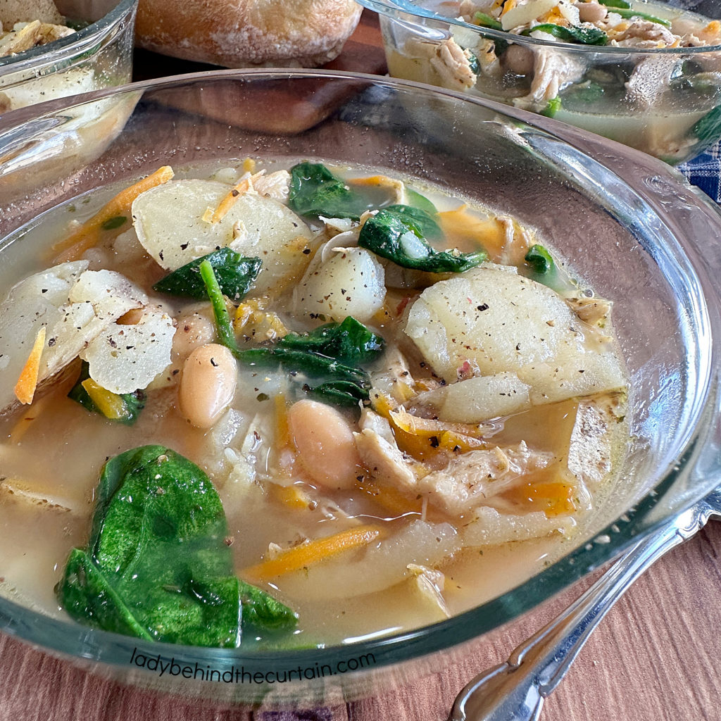 Chicken and Potato Florentine Soup