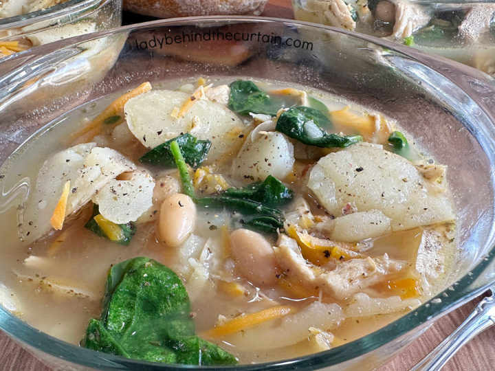 Chicken and Potato Florentine Soup