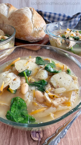 Chicken and Potato Florentine Soup