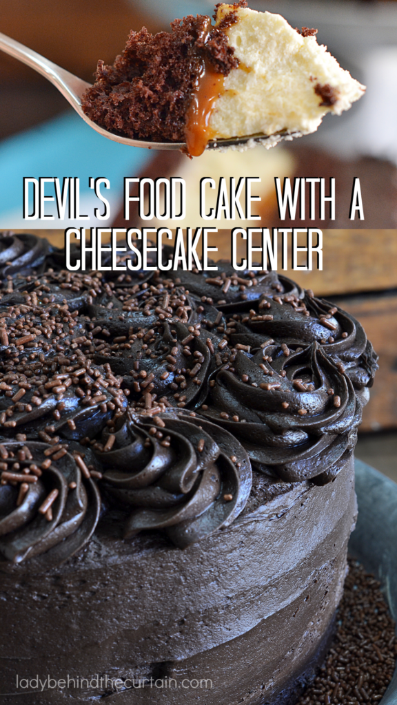 Devil's Food Cake with a Cheesecake Center