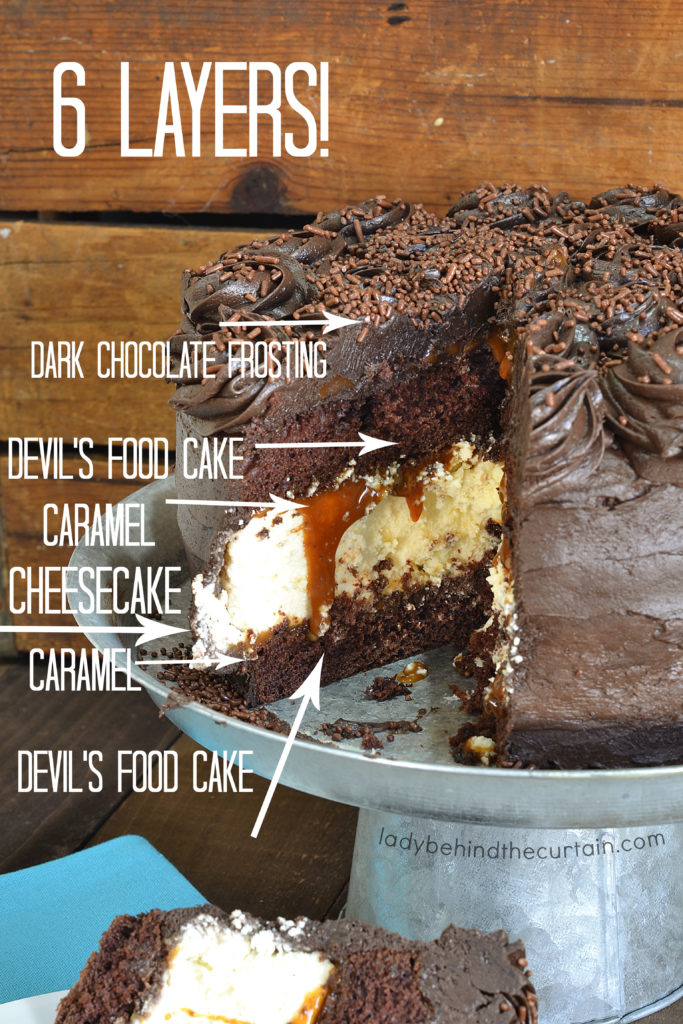 Devil's Food Cake with a Cheesecake Center