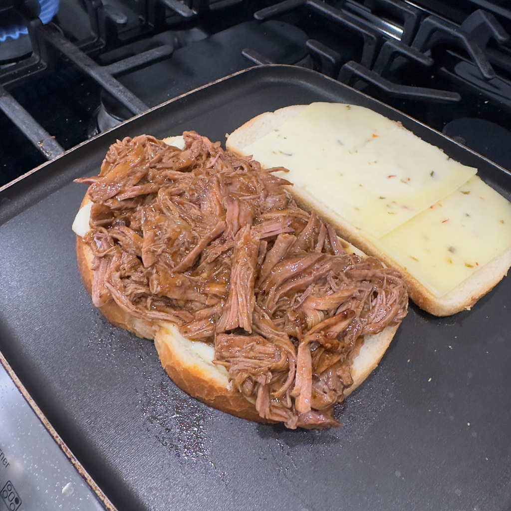 Copycat Disneyland Beef Birria Grilled Cheese Sandwich