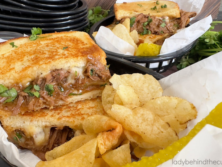Copycat Disneyland Beef Birria Grilled Cheese Sandwich