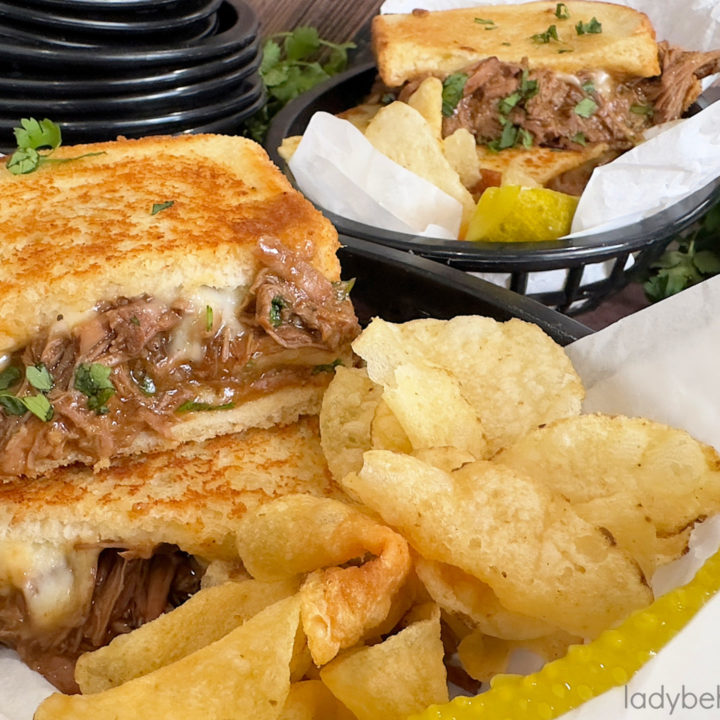 Copycat Disneyland Beef Birria Grilled Cheese Sandwich