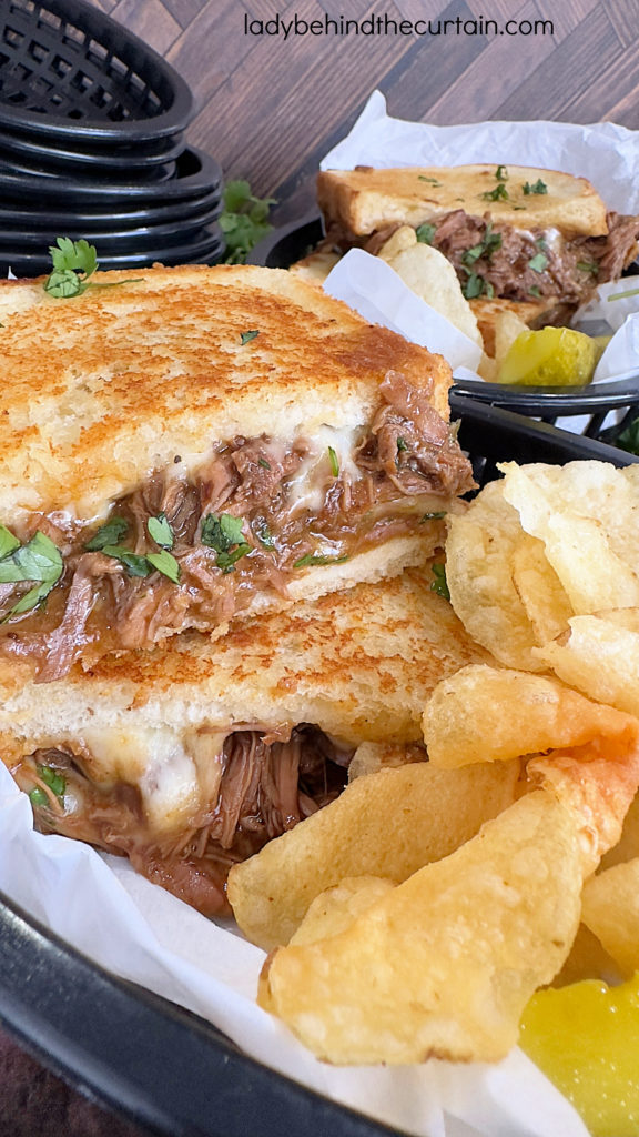 Copycat Disneyland Beef Birria Grilled Cheese Sandwich