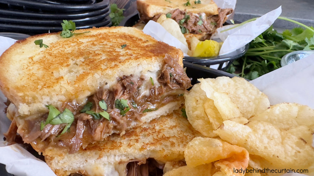 Copycat Disneyland Beef Birria Grilled Cheese Sandwich