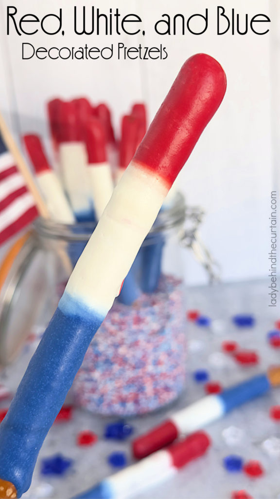 Red, White, and Blue Decorated Pretzels