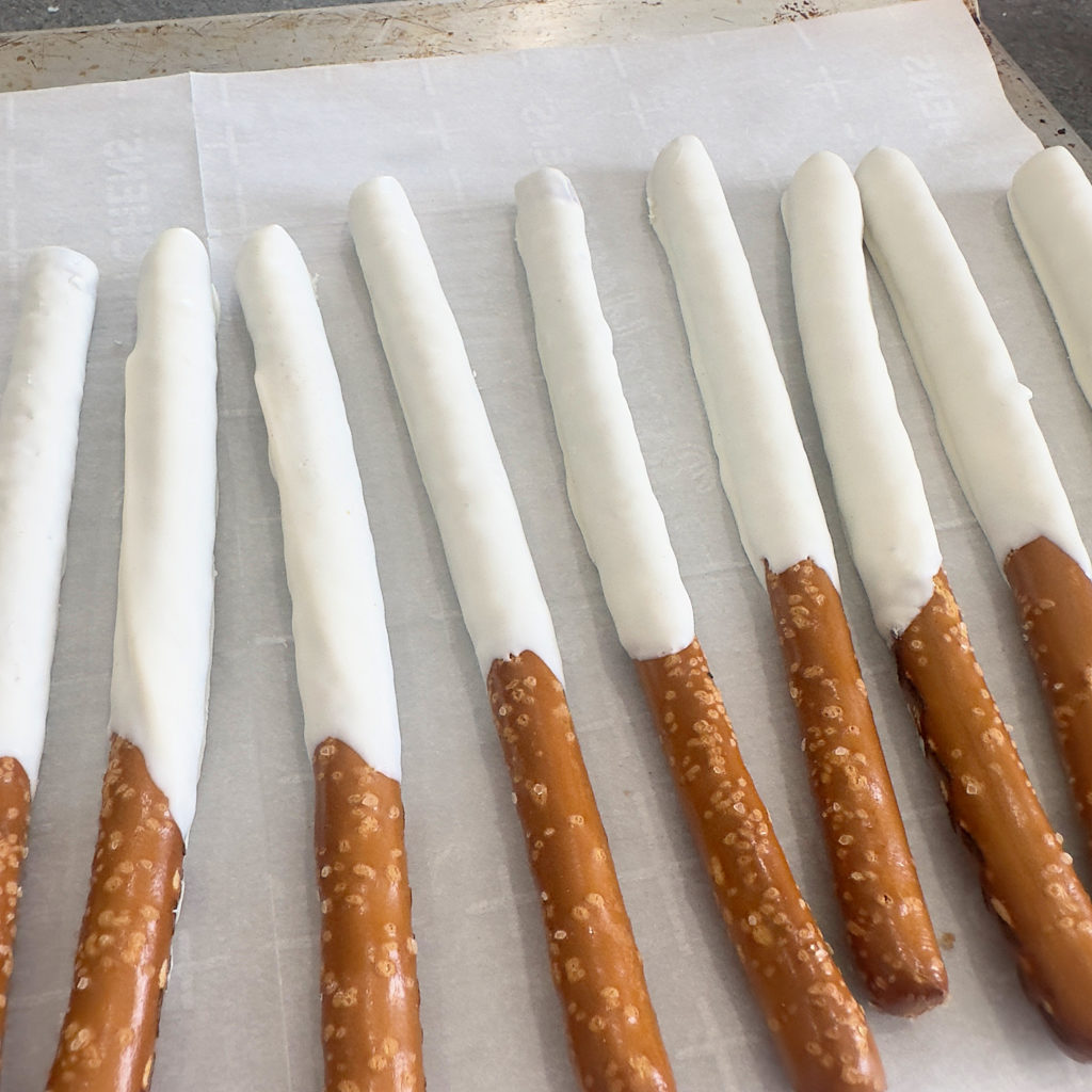 Red, White, and Blue Decorated Pretzels