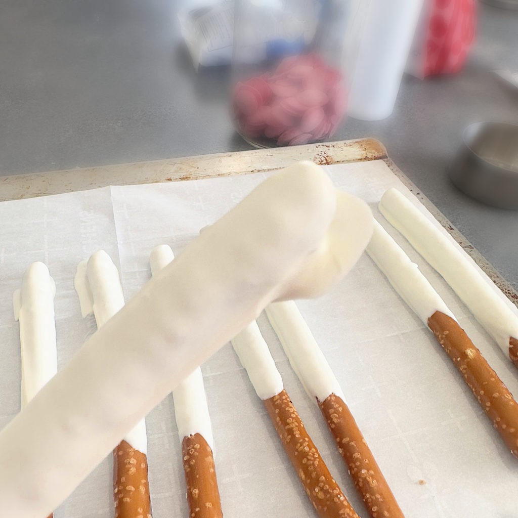 Red, White, and Blue Decorated Pretzels