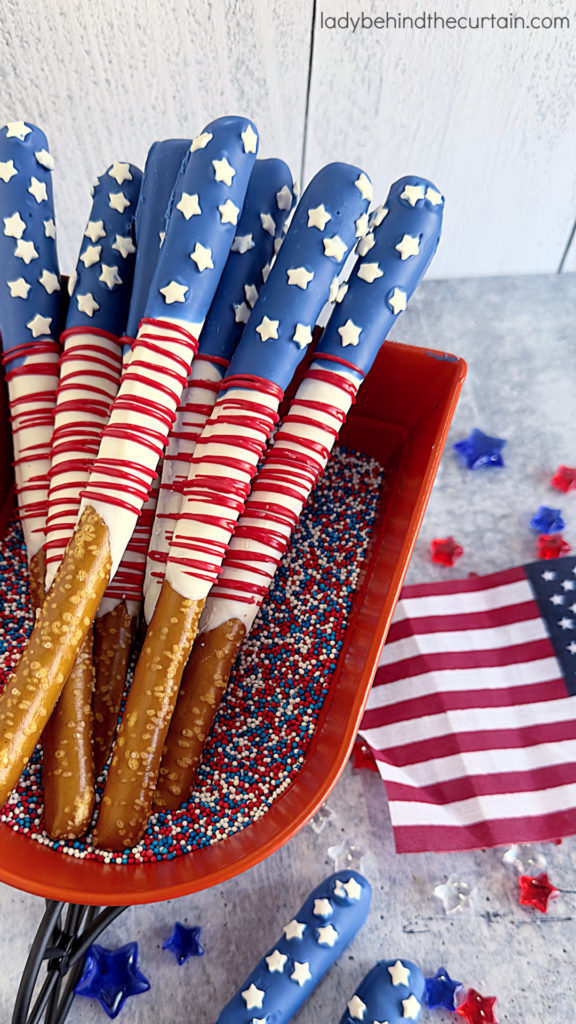 Stars and Stripes Flag Pretzels