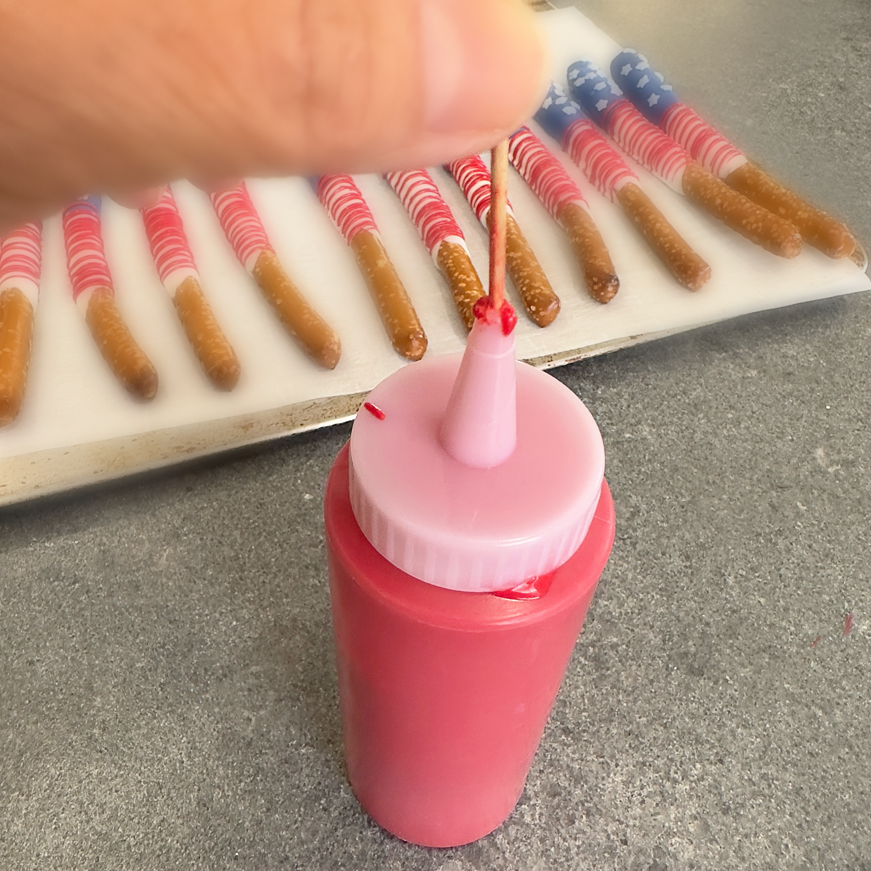 Stars and Stripes Flag Pretzels