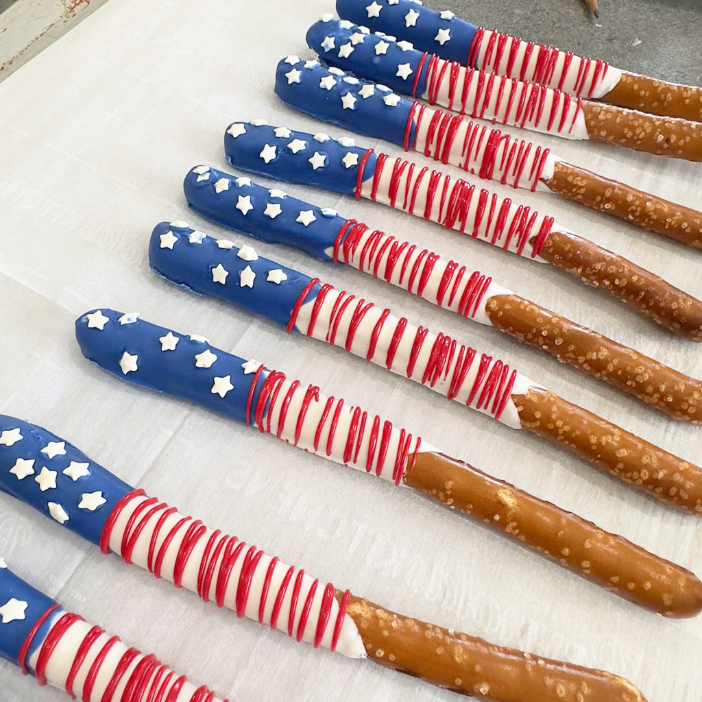 Stars and Stripes Flag Pretzels