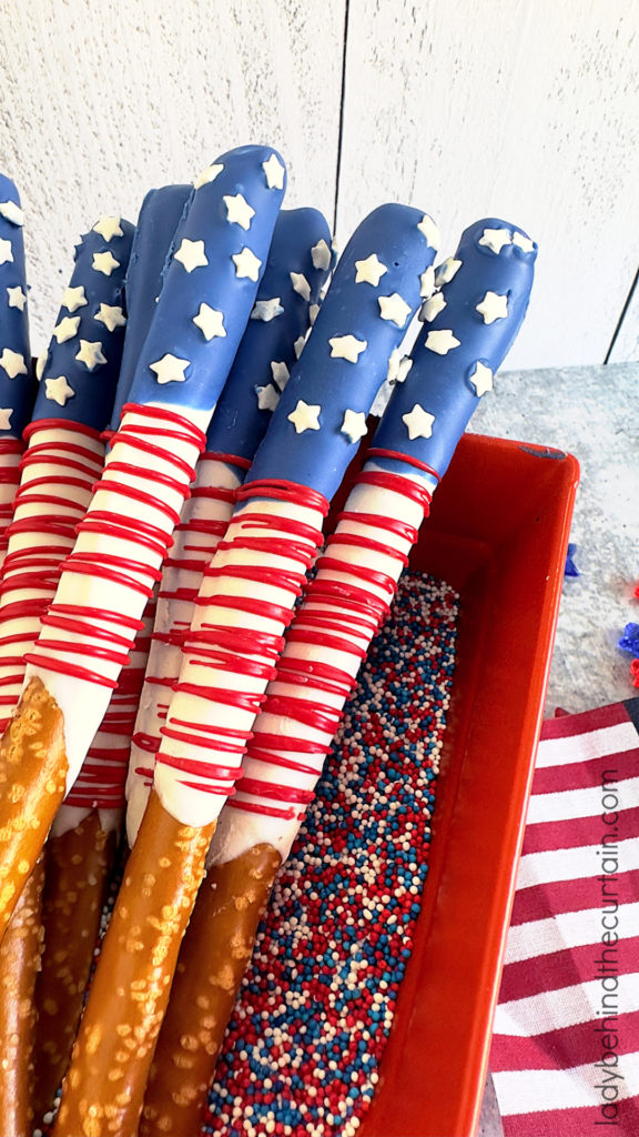 Stars and Stripes Flag Pretzels