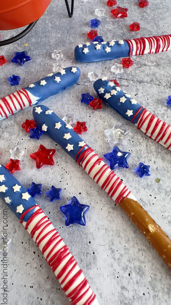 Stars and Stripes Flag Pretzels