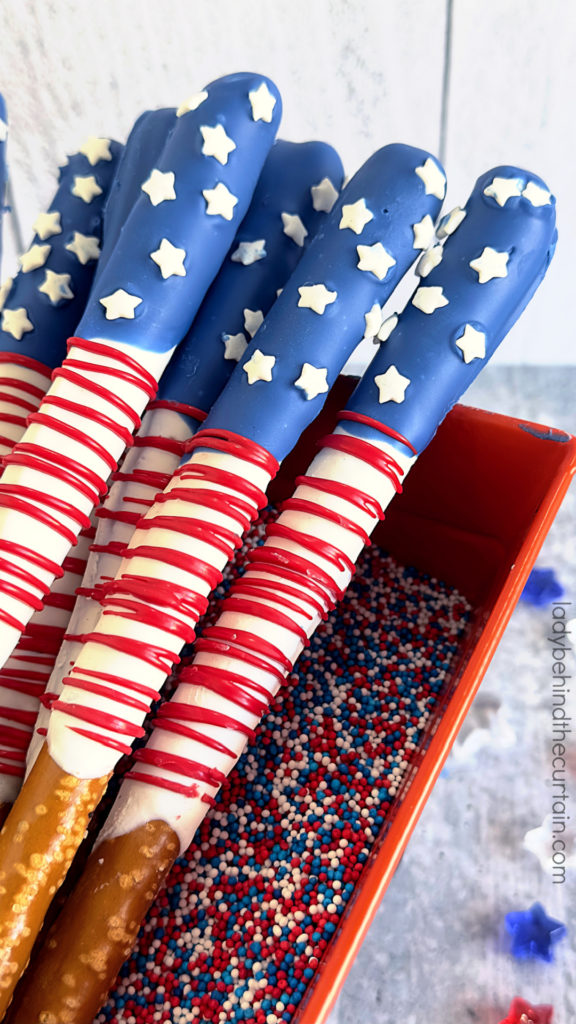 Stars and Stripes Flag Pretzels