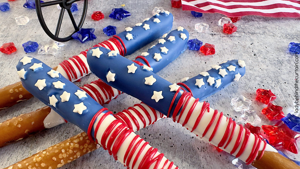 Stars and Stripes Flag Pretzels