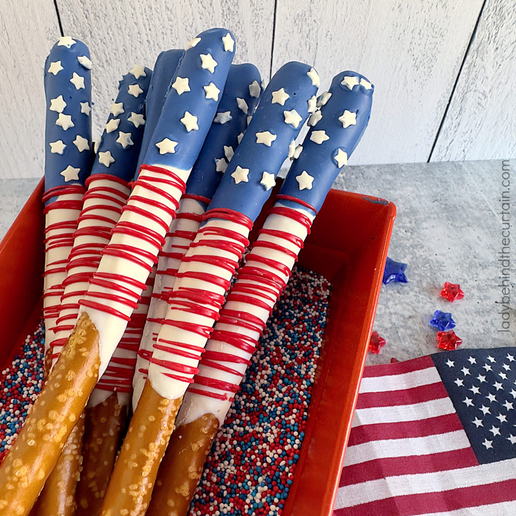 Stars and Stripes Flag Pretzels