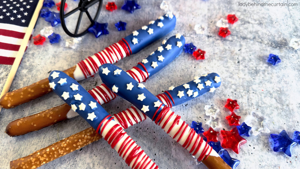 Stars and Stripes Flag Pretzels