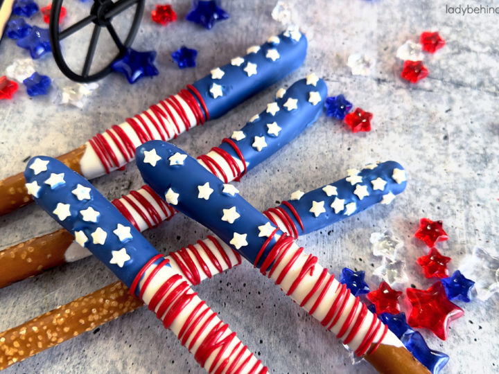 Stars and Stripes Flag Pretzels