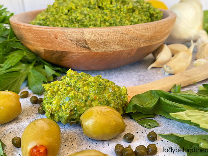 Basil and Green Olive Pesto