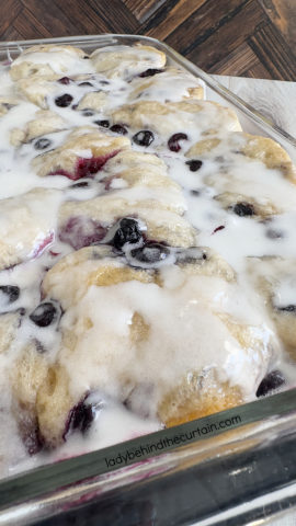 Semi Homemade Blueberries and Cream Biscuit Dessert