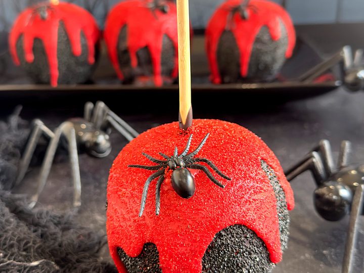 Black Widow Carmel Apples