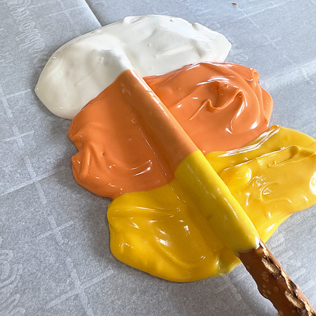 Candy Corn Pretzels