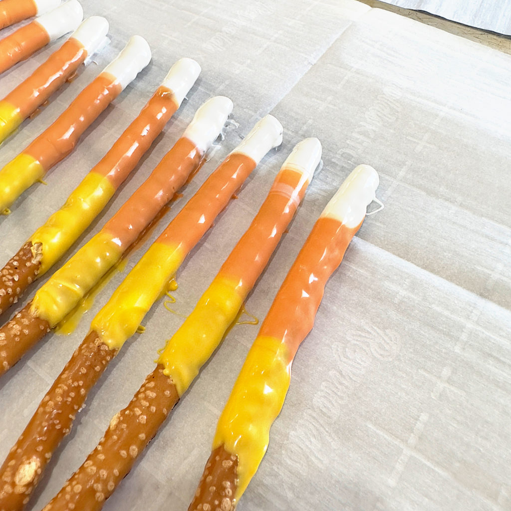 Candy Corn Pretzels