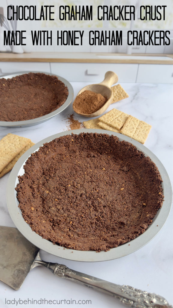 Chocolate Graham Cracker Pie Crust Made With Honey Graham Crackers