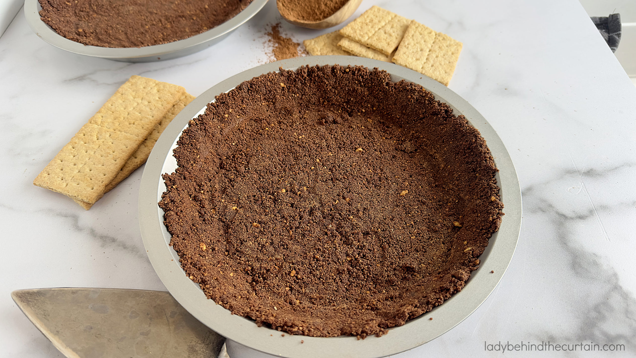 Chocolate Graham Cracker Pie Crust Made With Honey Graham Crackers