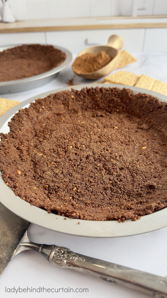 Chocolate Graham Cracker Pie Crust Made With Honey Graham Crackers