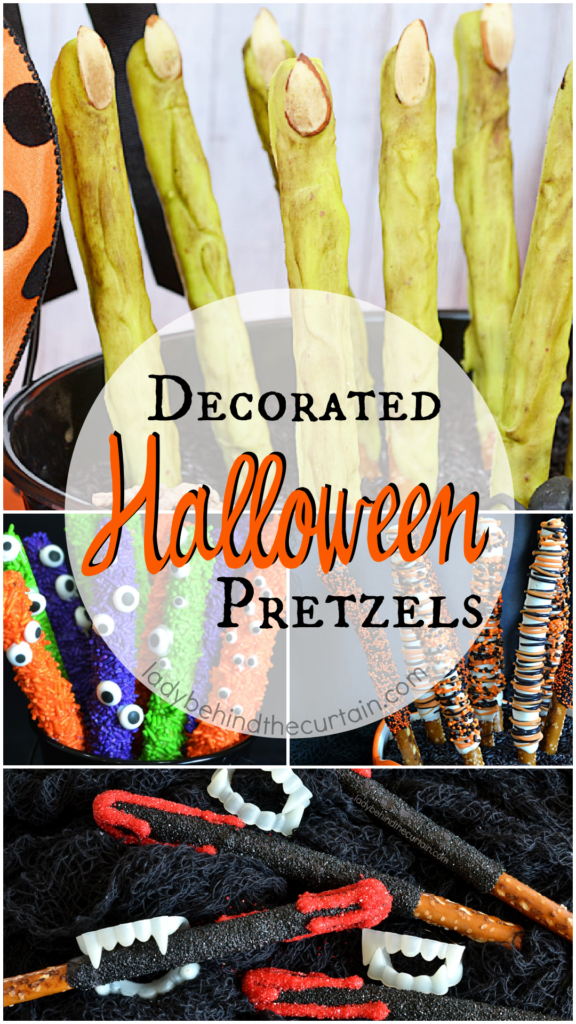 Decorated Halloween Pretzels