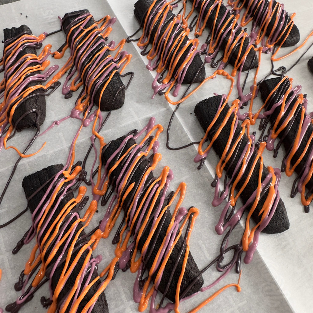 Halloween Chocolate Sugar Cookie Sticks