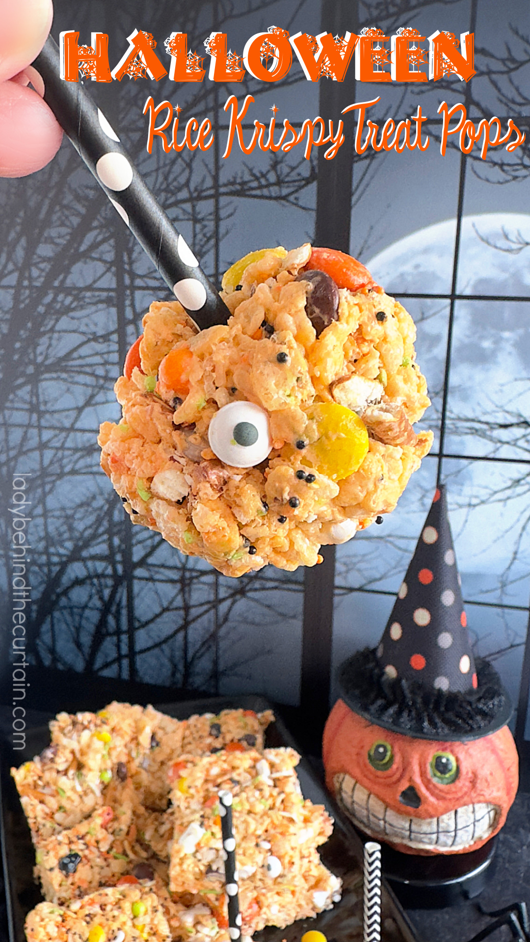 Halloween Rice Krispy Treat Pops