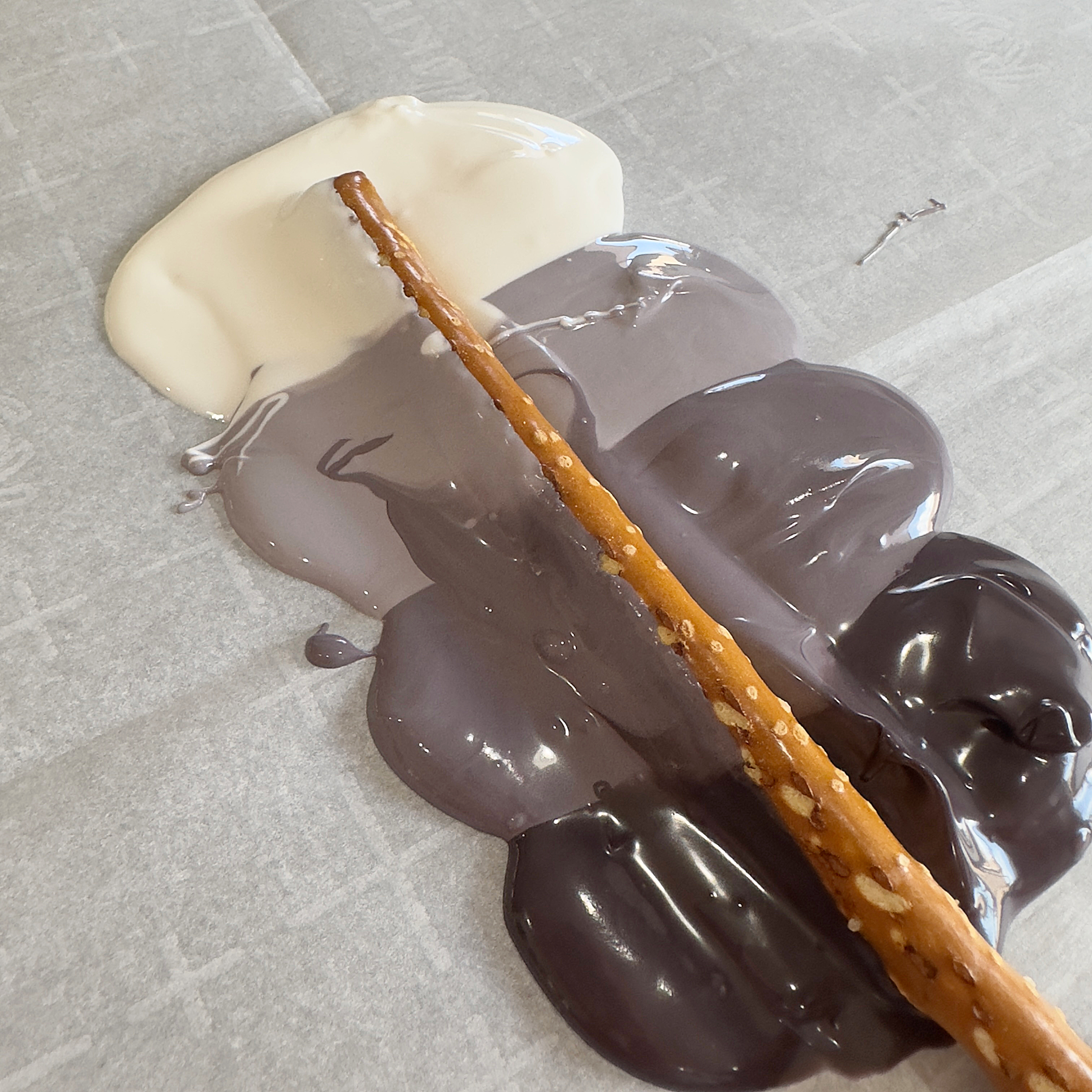 Spooky Black and White Decorated Pretzels