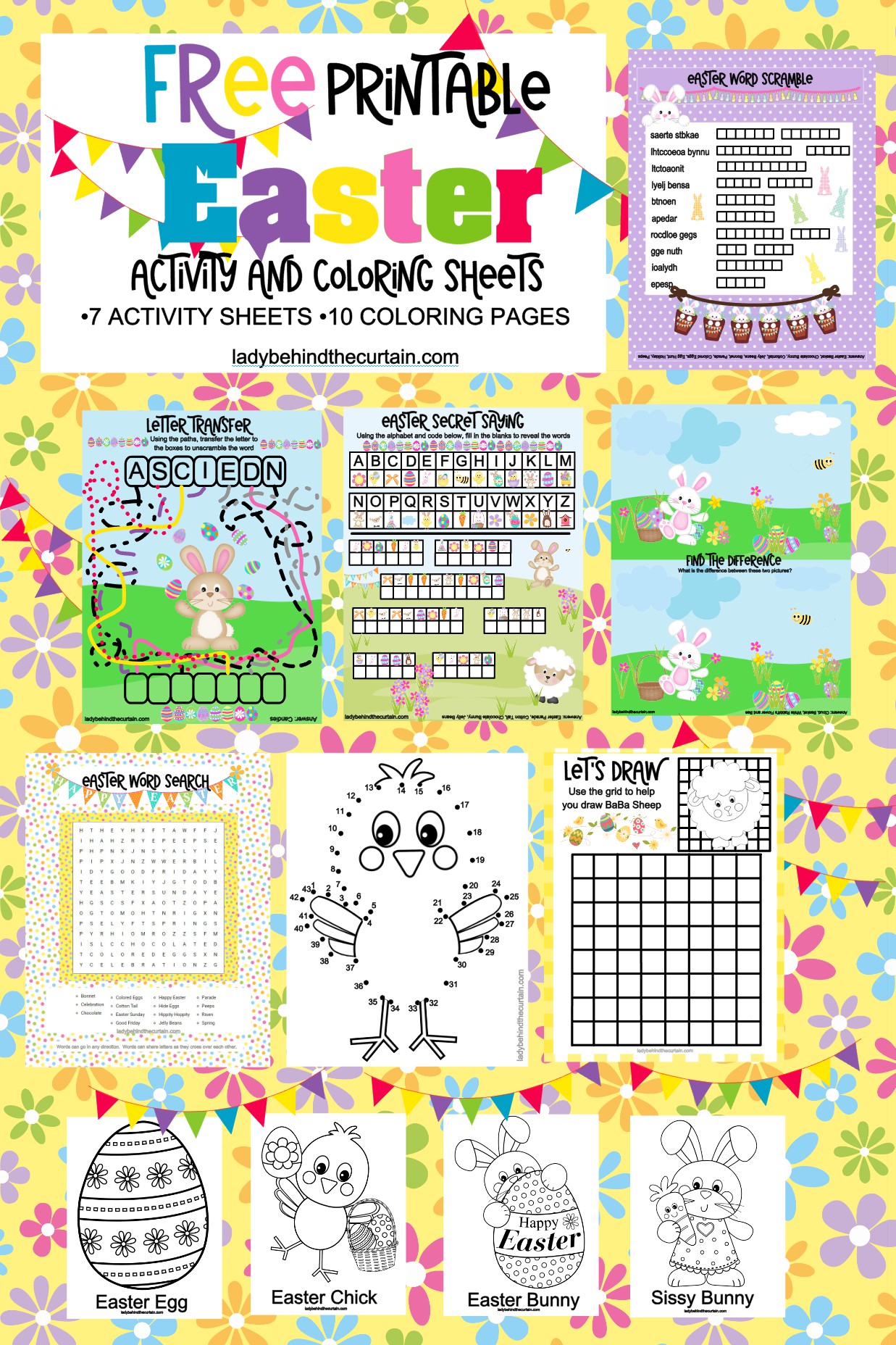Easter FREE Printable Activity Sheets and Coloring Pages