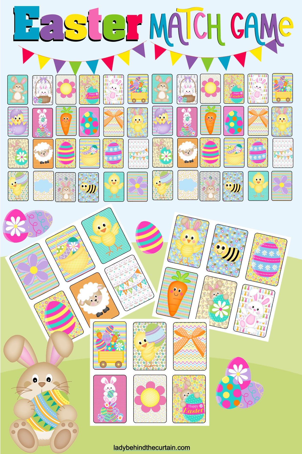 Easter Party Match Game FREE Printable