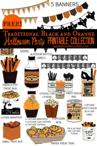 Traditional Black and Orange Halloween Party FREE Printable Collection