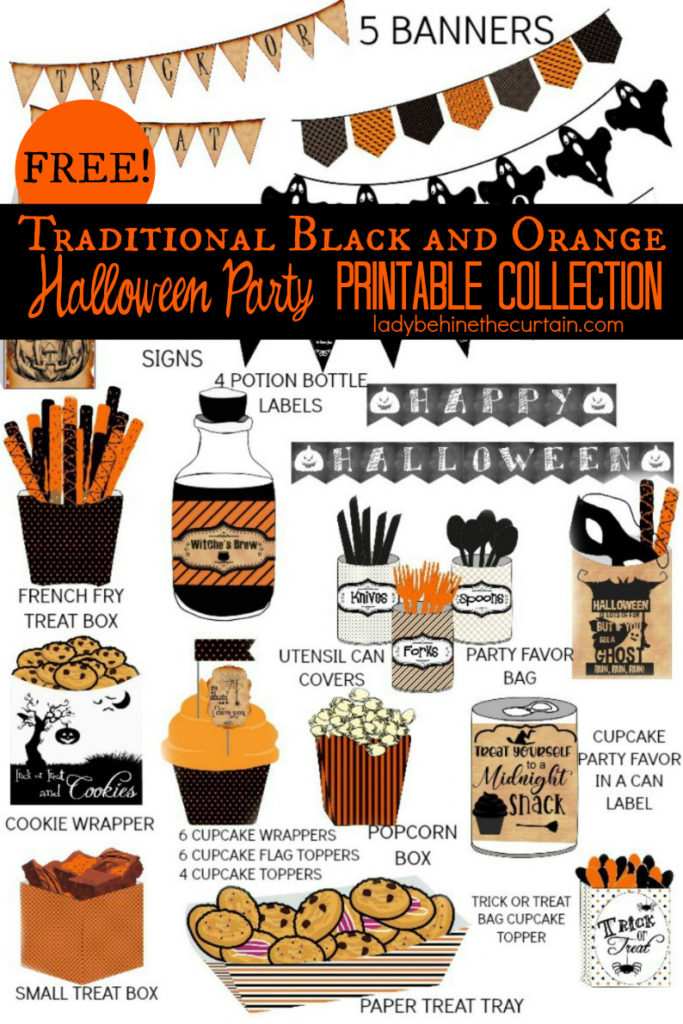 Traditional Black and Orange Halloween Party Collection