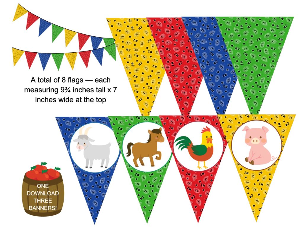 Kid's Farm Theme Birthday Party FREE Printable Collection