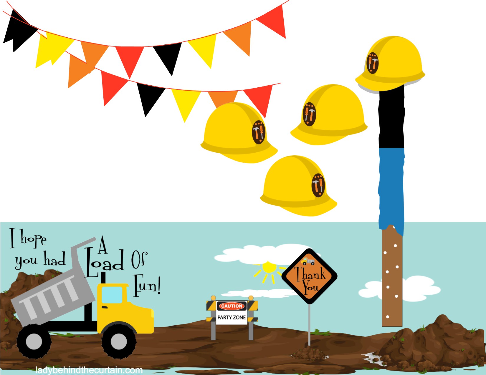 Construction Kids Birthday Party FREE Printable Collection