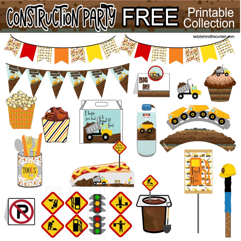 Construction Kids Birthday Party FREE Printable Collection